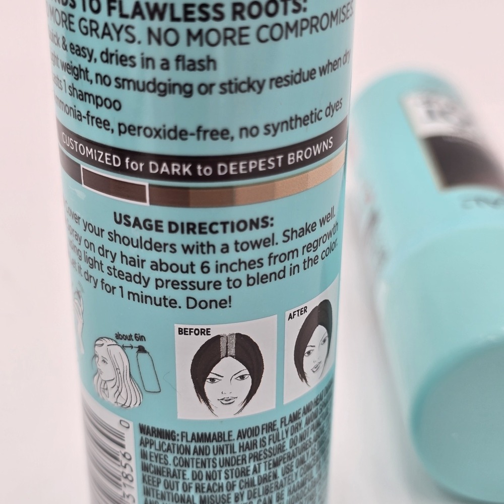 L'Oréal‎ Paris Magic Root Cover Up Gray Concealer Spray, Dark Brown, 2 oz 2 Pack - Picture 5 of 9